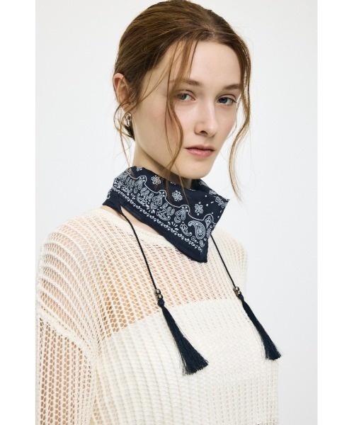 MOUSSY（マウジー）の「STUDDED BANDANA スカーフ（バンダナ/スカーフ・レディース・ネイビー/バーガンディー・FREE）」の15枚目の写真