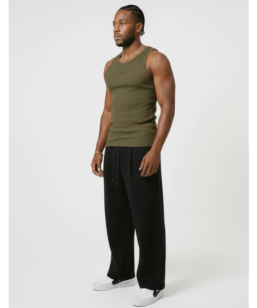 PACIENCIA（パシエンシア）の「ベーシック刺繍リブノースリーブ KHAKI（Tシャツ/カットソー・メンズ・その他・X-LARGE/XX-LARGE/LARGE）」の2枚目の写真