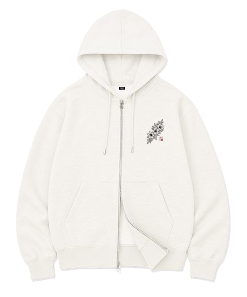 RANDOMOFF(ランダムオフ)の「NOBLE TIGER OVER FIT 2-WAY ZIP-UP (2color)(パーカー・レディース・ブラック/ホワイト・SMALL/MEDIUM/LARGE/X-LARGE)」の6枚目の写真