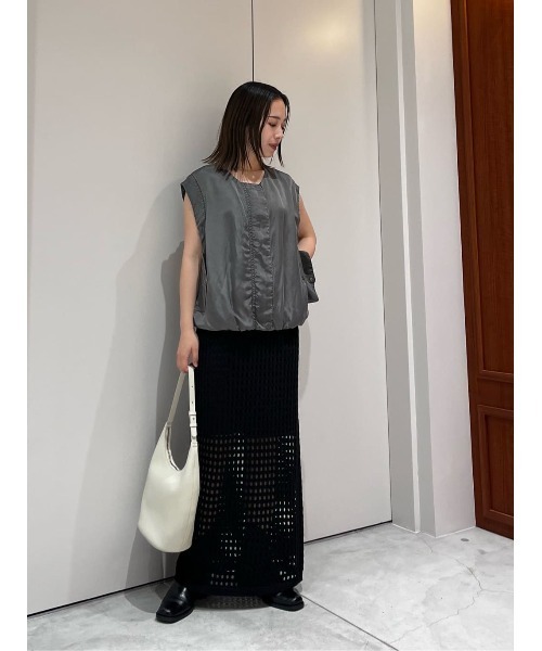 COLUMN（コラム）の「COLUMN / ヴィンテージサテンベスト＜PERMANENT＞（ベスト・レディース・グレー/ブラウン・38/36）」の10枚目の写真