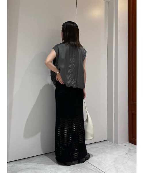 COLUMN（コラム）の「COLUMN / ヴィンテージサテンベスト＜PERMANENT＞（ベスト・レディース・グレー/ブラウン・38/36）」の12枚目の写真