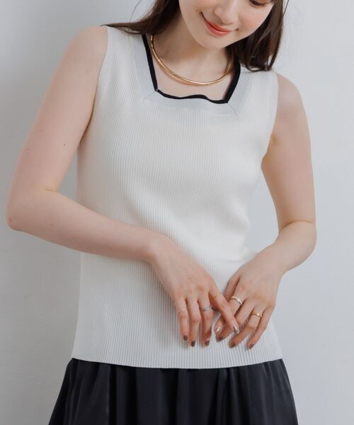 RETRO GIRL(レトロガール)の「2wayレイヤードNTタンク(タンクトップ・レディース・レッド/ベージュ/ブラック/オフホワイト・FREE)」の2枚目の写真