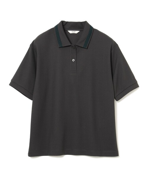 BEAMS HEART(ビームスハート)の「【7/31値下げ】配色 レース ポロシャツ(Tシャツ/カットソー・レディース・レッド/オフホワイト/チャコールグレー・FREE)」の3枚目の写真
