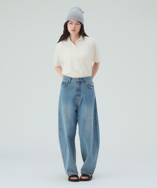 BEAMS HEART(ビームスハート)の「【7/31値下げ】配色 レース ポロシャツ(Tシャツ/カットソー・レディース・レッド/オフホワイト/チャコールグレー・FREE)」の9枚目の写真