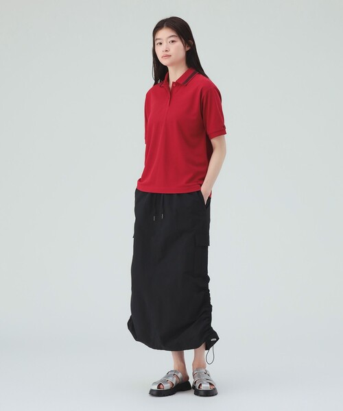 BEAMS HEART(ビームスハート)の「【7/31値下げ】配色 レース ポロシャツ(Tシャツ/カットソー・レディース・レッド/オフホワイト/チャコールグレー・FREE)」の12枚目の写真
