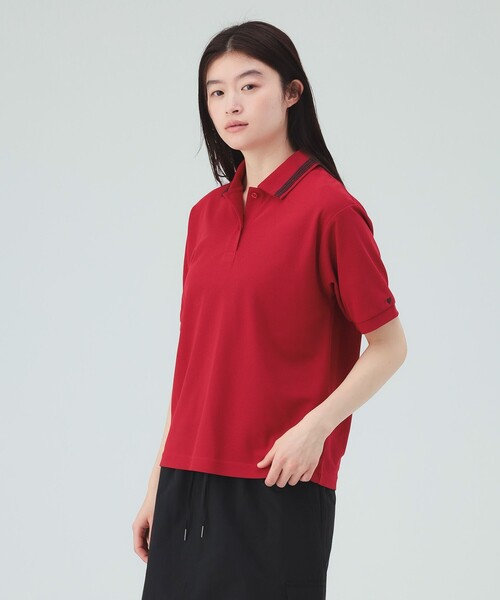 BEAMS HEART(ビームスハート)の「【7/31値下げ】配色 レース ポロシャツ(Tシャツ/カットソー・レディース・レッド/オフホワイト/チャコールグレー・FREE)」の15枚目の写真