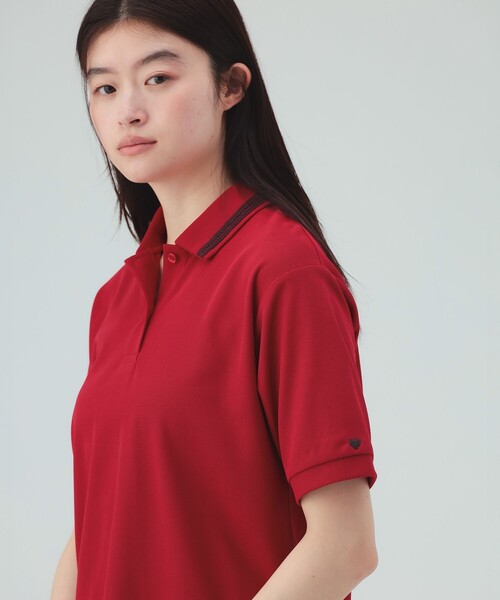 BEAMS HEART(ビームスハート)の「【7/31値下げ】配色 レース ポロシャツ(Tシャツ/カットソー・レディース・レッド/オフホワイト/チャコールグレー・FREE)」の16枚目の写真