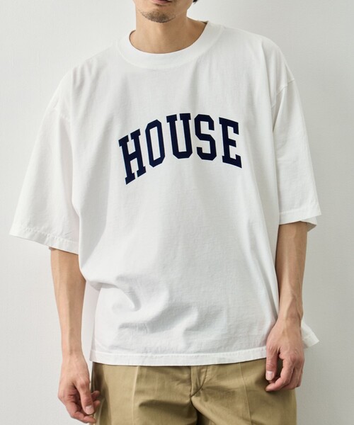 is-ness(イズネス)の「【is-ness/イズネス】HOUSE T-SHIRT FL(Tシャツ/カットソー・メンズ・グレー/ブラック/ホワイト・L/M)」の1枚目の写真