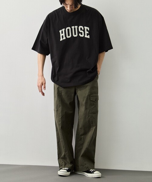 is-ness(イズネス)の「【is-ness/イズネス】HOUSE T-SHIRT FL(Tシャツ/カットソー・メンズ・グレー/ブラック/ホワイト・L/M)」の14枚目の写真