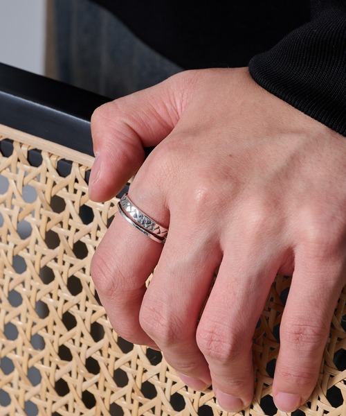 MAISON CLUB(メゾンクラブ)の「【MAISON CLUB】Double Layer Mesh Ring Silver925 KUN(リング・メンズ・シルバー・16/18/20)」の7枚目の写真