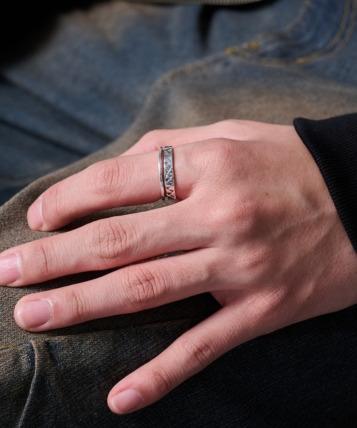 MAISON CLUB(メゾンクラブ)の「【MAISON CLUB】Double Layer Mesh Ring Silver925 KUN(リング・メンズ・シルバー・16/18/20)」の9枚目の写真