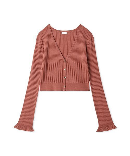 LILY BROWN(リリーブラウン)の「【ウォッシャブル】Vネックニットカーディガン(カーディガン/ボレロ・レディース・ブラック/ローズ/イエロー/ホワイト・F)」の21枚目の写真