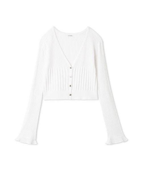LILY BROWN(リリーブラウン)の「【ウォッシャブル】Vネックニットカーディガン(カーディガン/ボレロ・レディース・ブラック/ローズ/イエロー/ホワイト・F)」の22枚目の写真