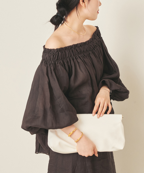 plage(プラージュ)の「RAMY LINEN ブラウス(シャツ/ブラウス・レディース・ボルドー/ブラウン・FREE)」の1枚目の写真