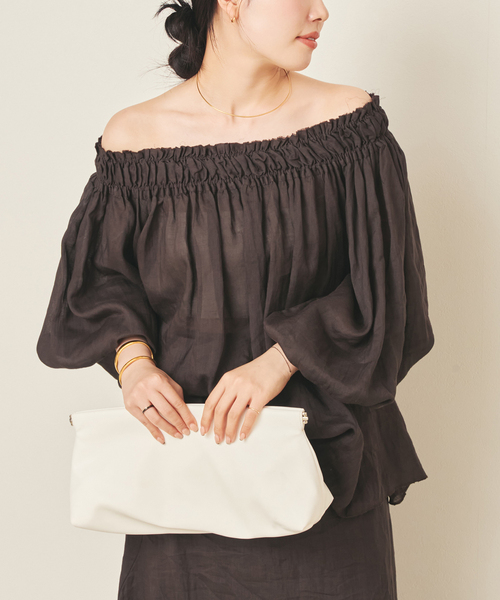 plage(プラージュ)の「RAMY LINEN ブラウス(シャツ/ブラウス・レディース・ボルドー/ブラウン・FREE)」の10枚目の写真