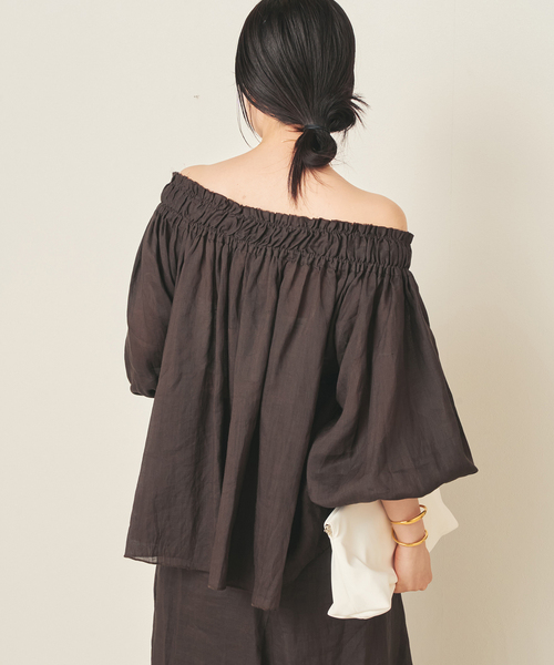 plage(プラージュ)の「RAMY LINEN ブラウス(シャツ/ブラウス・レディース・ボルドー/ブラウン・FREE)」の12枚目の写真