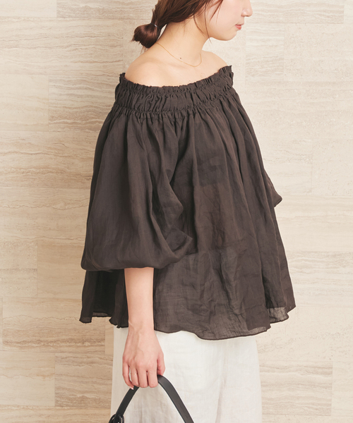 plage(プラージュ)の「RAMY LINEN ブラウス(シャツ/ブラウス・レディース・ボルドー/ブラウン・FREE)」の20枚目の写真