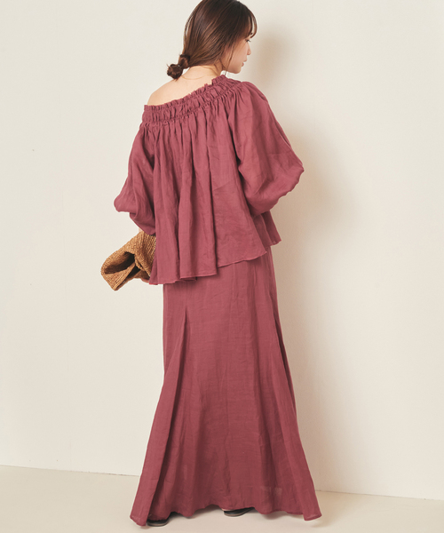 plage(プラージュ)の「RAMY LINEN ブラウス(シャツ/ブラウス・レディース・ボルドー/ブラウン・FREE)」の22枚目の写真