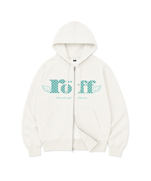 ROEFF ANGEL DOT SPACE OVER FIT 2-WAY ZIP-UP White(Mint)
