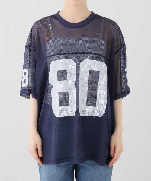 JOURNAL STANDARD(ジャーナルスタンダード)の「別注【MASON/メイソン】メッシュTシャツ(Tシャツ/カットソー・レディース・ネイビー/ホワイト・FREE)」の12枚目の写真