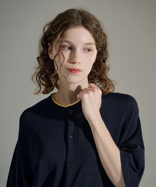 WETTEMPT(ウィテンプト)の「CREW NECK LAYERED KNIT S/S SHIRT / クルーネックレイヤードニットS/Sシャツ(シャツ/ブラウス・メンズ・ネイビー/ダークブラウン/ブラック・SMALL/MEDIUM/LARGE)」の9枚目の写真