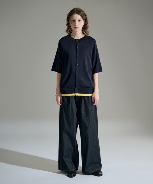 WETTEMPT(ウィテンプト)の「CREW NECK LAYERED KNIT S/S SHIRT / クルーネックレイヤードニットS/Sシャツ(シャツ/ブラウス・メンズ・ネイビー/ダークブラウン/ブラック・SMALL/MEDIUM/LARGE)」の12枚目の写真