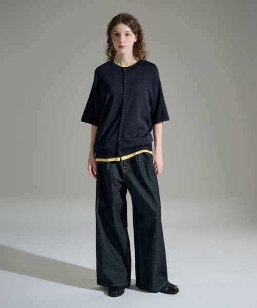 WETTEMPT(ウィテンプト)の「CREW NECK LAYERED KNIT S/S SHIRT / クルーネックレイヤードニットS/Sシャツ(シャツ/ブラウス・メンズ・ネイビー/ダークブラウン/ブラック・SMALL/MEDIUM/LARGE)」の16枚目の写真