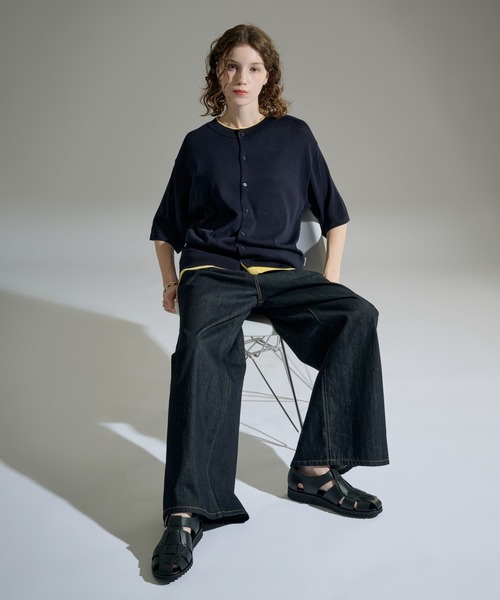 WETTEMPT(ウィテンプト)の「CREW NECK LAYERED KNIT S/S SHIRT / クルーネックレイヤードニットS/Sシャツ(シャツ/ブラウス・メンズ・ネイビー/ダークブラウン/ブラック・SMALL/MEDIUM/LARGE)」の18枚目の写真