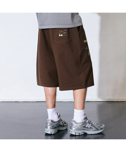 GAKKAI UNIONS(ガッカイユニオンズ)の「ビレッジスウェットバermudaパンツブラウン(その他パンツ・レディース・その他・SMALL/MEDIUM/LARGE/X-LARGE)」の1枚目の写真