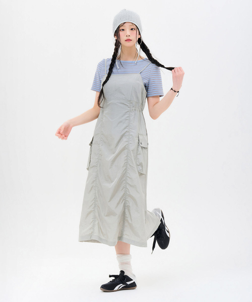 CHASECULT（チェイスカルト）の「女性グロッシービスチェワンピース-FBRG6174C0E（ワンピース・レディース・ライトグレー・85/90）」の2枚目の写真