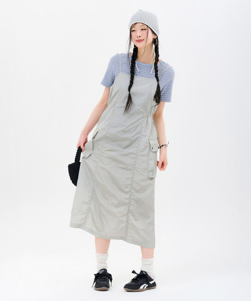 CHASECULT（チェイスカルト）の「女性グロッシービスチェワンピース-FBRG6174C0E（ワンピース・レディース・ライトグレー・85/90）」の4枚目の写真