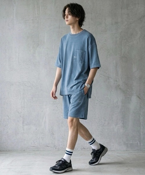 2026SS MRU/EmArlU кутюр: футболка с принтом × шорты‑панты, half‑pants/сет‑ап, верх‑низ сет, редизайн — mens