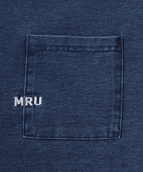 MRU(エムアールユー)の「2026SS MRU/エムアールユー カットデニム Tシャツ×ショートパンツ ハーフパンツ/セットアップ/上下セット レディース メンズ(Tシャツ/カットソー・メンズ・ライトインディゴブルー/ブルー系その他/ブルー系その他2/ネイビー・M/L/XL)」の16枚目の写真