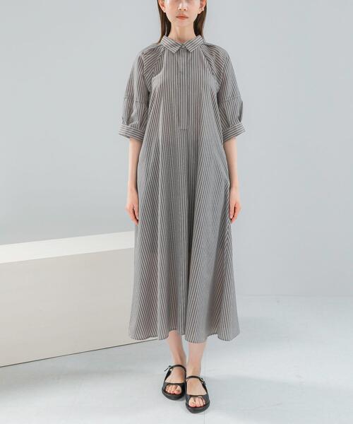 URBAN RESEARCH ROSSO WOMEN(アーバンリサーチ ロッソ)の「『WEB限定』イージーリネンシャツワンピース(ワンピース・レディース・ブラウン系その他/ネイビー/その他1・FREE)」の9枚目の写真