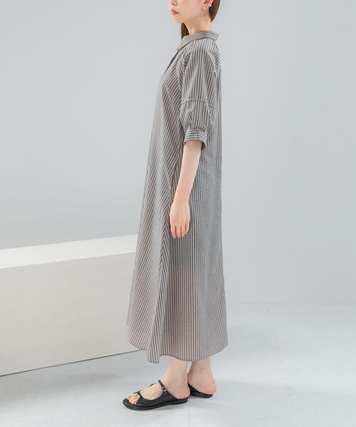 URBAN RESEARCH ROSSO WOMEN(アーバンリサーチ ロッソ)の「『WEB限定』イージーリネンシャツワンピース(ワンピース・レディース・ブラウン系その他/ネイビー/その他1・FREE)」の10枚目の写真
