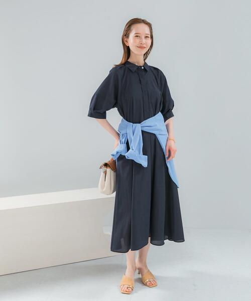 URBAN RESEARCH ROSSO WOMEN(アーバンリサーチ ロッソ)の「『WEB限定』イージーリネンシャツワンピース(ワンピース・レディース・ブラウン系その他/ネイビー/その他1・FREE)」の19枚目の写真