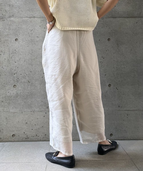 CIEL'AIR(シエルエアー)の「SHEER ORGANZA WIDE PANTS(シアーオーガンジーワイドパンツ)(その他パンツ・レディース・ブラウン/オフホワイト・FREE)」の12枚目の写真