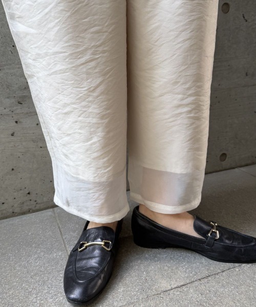 CIEL'AIR(シエルエアー)の「SHEER ORGANZA WIDE PANTS(シアーオーガンジーワイドパンツ)(その他パンツ・レディース・ブラウン/オフホワイト・FREE)」の15枚目の写真