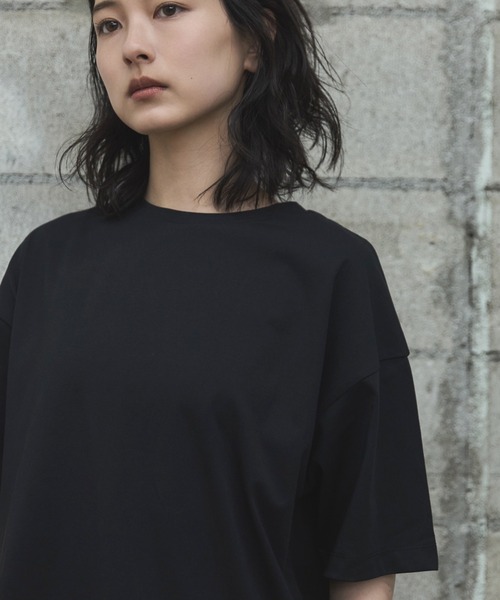 feepur(フェピュール)の「サテンレースドッキングTee(Tシャツ/カットソー・レディース・ブラック/オフホワイト・MEDIUM)」の14枚目の写真