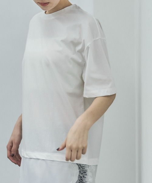 feepur(フェピュール)の「サテンレースドッキングTee(Tシャツ/カットソー・レディース・ブラック/オフホワイト・MEDIUM)」の20枚目の写真