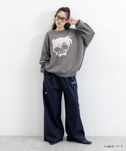RAGEBLUE（レイジブルー）の「【名探偵コナン】ジャガードニットクルー（ニット/セーター・レディース・グレー/ネイビー・FREE）」の6枚目の写真