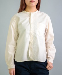 [OMNIGOD womens / オムニゴッド] シーチング スタンドカラーシャツ