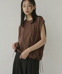 ドロストショルダータックTシャツ