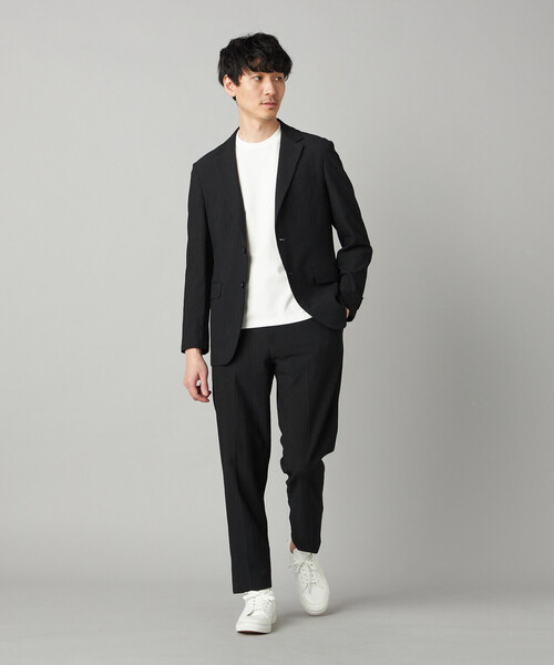 COMME CA MEN（コムサメン）の「【セットアップ対応】3Dエアートリコット テーパードパンツ（スラックス・メンズ・カーキ/ブラック・M/L/S）」の3枚目の写真