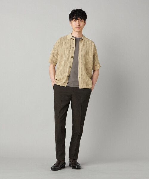 COMME CA MEN（コムサメン）の「【セットアップ対応】3Dエアートリコット テーパードパンツ（スラックス・メンズ・カーキ/ブラック・M/L/S）」の9枚目の写真