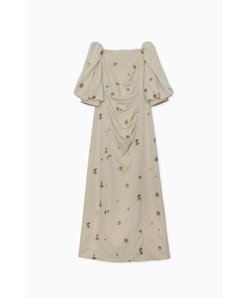 et.UNiVER(エトユニベール)の「Petal Embroidery Dress(ドレス・レディース・ベージュ/ブラック/チャコール・SMALL/MEDIUM/LARGE)」の5枚目の写真