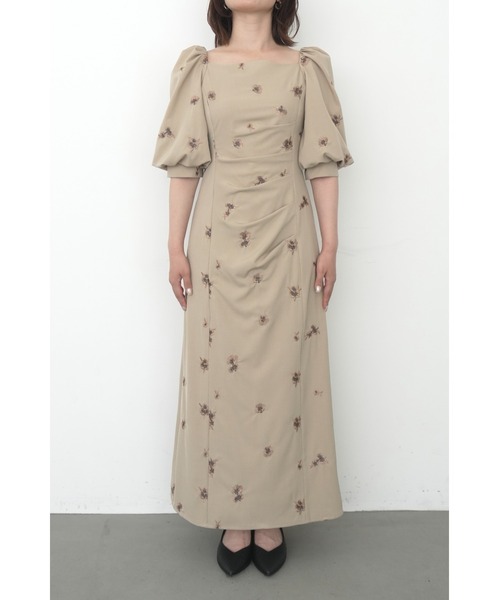 et.UNiVER(エトユニベール)の「Petal Embroidery Dress(ドレス・レディース・ベージュ/ブラック/チャコール・SMALL/MEDIUM/LARGE)」の10枚目の写真