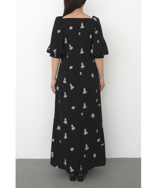 et.UNiVER(エトユニベール)の「Petal Embroidery Dress(ドレス・レディース・ベージュ/ブラック/チャコール・SMALL/MEDIUM/LARGE)」の15枚目の写真