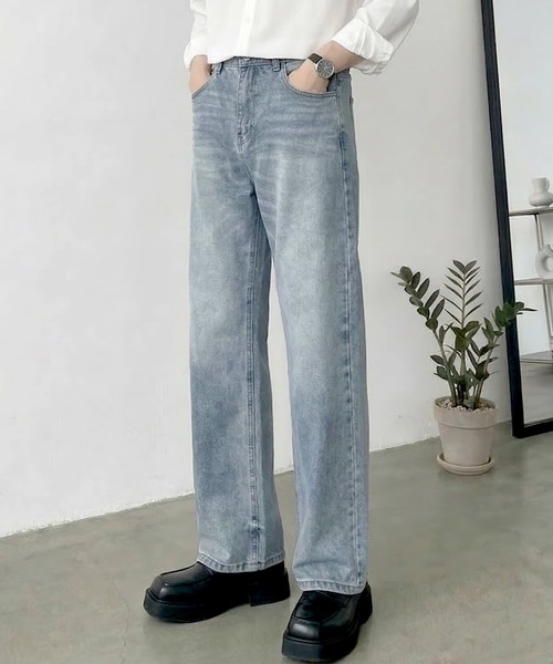 Otte(オッテ)の「ヴィンテージウォッシュセミフレアデニム(デニムパンツ・メンズ・ブラック/ブルー・X-LARGE/SMALL/LARGE/MEDIUM)」の9枚目の写真