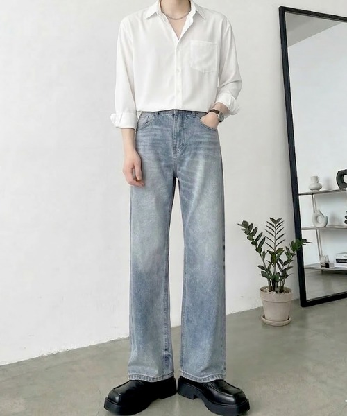 Otte(オッテ)の「ヴィンテージウォッシュセミフレアデニム(デニムパンツ・メンズ・ブラック/ブルー・X-LARGE/SMALL/LARGE/MEDIUM)」の11枚目の写真